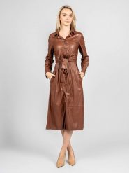 Pinko Sukienka "Maris" | 1G168R Y7CD | MARIS | Kobieta | Brązowy. Brązowe sukienki Pinko, bez wzorów, z poliesteru, bez kołnierzyka, bez ramiączek, midi, dopasowane. W wyprzedaży za 569.00 zł.