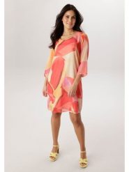 Aniston Sukienka w kolorze beżowo-czerwonym rozmiar: 36. Brązowe sukienki Aniston, bez wzorów, bez kołnierzyka, bez ramiączek, midi. Za 217.99 zł.