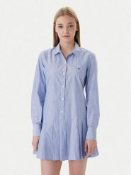 Tommy Jeans Sukienka koszulowa Party DW0DW22635 Niebieski Regular Fit. Niebieskie sukienki Tommy Jeans, na imprezę, s, bez wzorów, z bawełny, bez kołnierzyka, bez ramiączek, koszulowe. Za 529.99 zł.