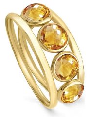 OR Carats Złoty pierścionek z cytrynem rozmiar: 58. Pomarańczowe pierścionki OR Carats, z cytrynem, złote. Za 695.99 zł.