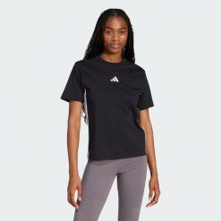 Koszulka Essentials 3-Stripes Cotton. Białe bluzki Adidas, xs, bez wzorów, z bawełny, sportowe, bez kołnierzyka, bez ramiączek. Za 119.00 zł.
