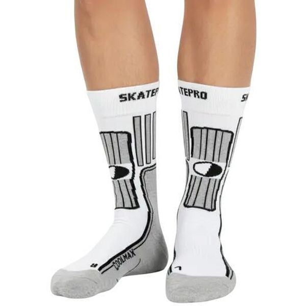 Odzież Skarpety unisex SkatePro Coolmax Inline Skarpety 2-Pak - Biały - 46-48. Biała skarpety SKATEPRO, bez wzorów. Za 124.99 zł.