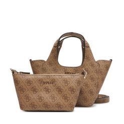Torebka Guess. Brązowe torebki klasyczne Guess, z aplikacjami, bez dodatków. Za 539.99 zł.