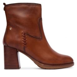 Botki Pikolinos. Brązowe botki Pikolinos, bez wzorów, bez obcasa, na słupku, bez zapięcia. Za 769.99 zł.