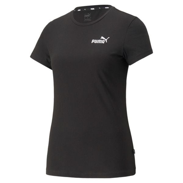 Koszulka fitens damska Puma ESS+ Embroidery Tee. Czarne bluzki Puma, s, bez wzorów, sportowe, bez kołnierzyka, bez ramiączek. W wyprzedaży za 101.65 zł.