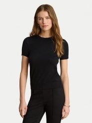 LAUREN RALPH LAUREN T-Shirt 200P14055002 Czarny Regular Fit. Czarne t-shirty Lauren Ralph Lauren, s, bez wzorów, z bawełny, bez kołnierzyka, bez ramiączek. Za 729.99 zł.