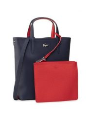 Lacoste Torebka Vertical Shopping Bag NF2991AA Granatowy. Niebieskie torebki klasyczne Lacoste, bez wzorów, ze skóry, bez dodatków. Za 389.99 zł.