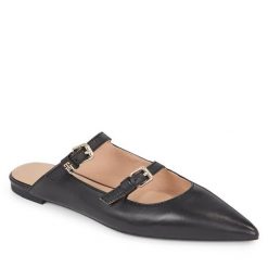 Klapki Tommy Hilfiger. Czarne klapki TOMMY HILFIGER, bez wzorów, bez obcasa. Za 569.99 zł.
