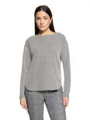 BETTY & CO Koszulka w kolorze biało-czarnym rozmiar: XL. Białe bluzki Betty & Co, xl, bez wzorów, bez kołnierzyka, bez ramiączek. Za 99.95 zł.