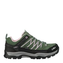 Buty trekkingowe juniorskie RIGEL LOW skóra wodoodporne. Zielone trekkingi CMP, z gumy, outdoorowe. Za 359.99 zł.