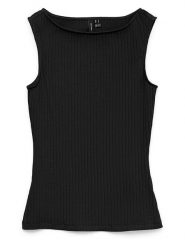 Vero Moda Top w kolorze czarnym rozmiar: XS. Czarne topy Vero Moda, xs, bez wzorów, bez kołnierzyka, bez ramiączek. Za 41.49 zł.