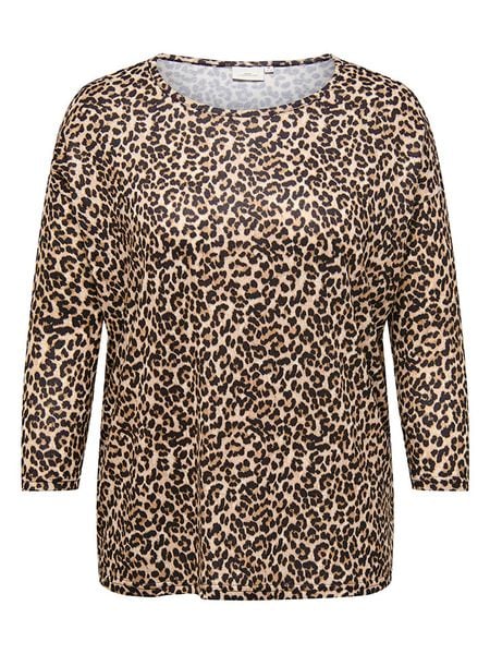 ONLY Carmakoma Bluzka w kolorze jasnobrązowym rozmiar: S-42/44. Brązowe bluzki Only Carmakoma, s, bez wzorów, bez kołnierzyka, bez ramiączek. Za 61.17 zł.