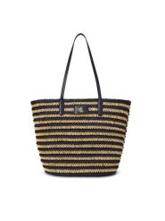 LAUREN RALPH LAUREN Torebka Brie Striped Straw Large Tote Bag 431959019002 Granatowy. Niebieskie shopper Lauren Ralph Lauren, bez wzorów, z tworzywa sztucznego, bez dodatków. Za 599.99 zł.