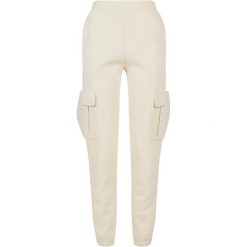 Damskie Spodnie Cargo Z Wysokimi Stanami. Brązowe spodnie dresowe Urban Classics, m, bez wzorów, z podwyższonym stanem. Za 179.99 zł.