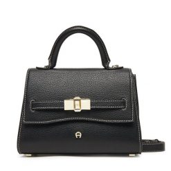 Torebka Aigner. Czarne torebki klasyczne Aigner, bez wzorów, bez dodatków. Za 3,249.00 zł.