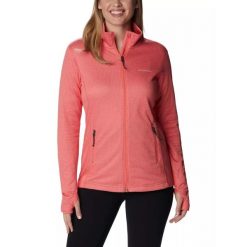 Damska bluza polarowa Columbia Park View Grid Fleece z pełnym zamkiem błyskawicz. Czerwone bluzy Columbia, na zimę, s, bez wzorów, z polaru, bez kaptura. Za 329.00 zł.