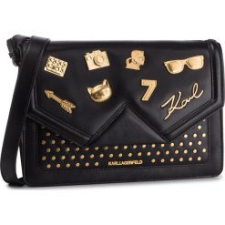 Torebka KARL LAGERFELD - 91KW3031 Black/Gold. Czarne listonoszki KARL LAGERFELD, bez wzorów, ze skóry, klasyczne, bez dodatków. W wyprzedaży za 1,149.00 zł.