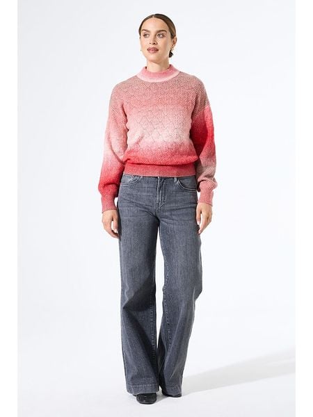 Garcia Sweter w kolorze koralowo-jasnoróżowym rozmiar: M. Czerwone swetry Garcia, m, bez wzorów, ze splotem, bez ramiączek. Za 78.47 zł.