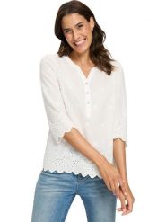 WITT WEIDEN Bluzka w kolorze białym rozmiar: 46. Białe bluzki WITT WEIDEN, bez wzorów, z bawełny, bez kołnierzyka, bez ramiączek. Za 69.99 zł.