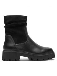Caprice Botki 9-26439-43 Czarny. Czarne botki Caprice, bez wzorów, ze skóry, bez obcasa, na płaskiej podeszwie, bez zapięcia. Za 599.99 zł.