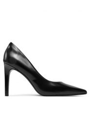 Calvin Klein Szpilki Heel Pump 90 - Brush L HW0HW02263 Czarny. Czarne szpilki Calvin Klein, bez wzorów, ze skóry, bez obcasa, na szpilce, bez zapięcia. Za 379.99 zł.