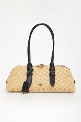 Torebka rattanowa Bowling Baguette Big PINKO. Torebki klasyczne Pinko, bez wzorów, bez dodatków. Za 1,619.00 zł.