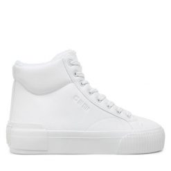 Botki Big Star Shoes. Białe botki BIG STAR SHOES, bez wzorów, bez obcasa, na płaskiej podeszwie, bez zapięcia. Za 229.99 zł.