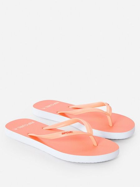 Rip Curl Japonki w kolorze pomarańczowym rozmiar: 38. Pomarańczowe klapki Rip Curl, bez wzorów, z otwartym noskiem, bez obcasa. Za 41.69 zł.