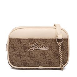 Torebka Guess. Brązowe torebki klasyczne Guess, z aplikacjami, bez dodatków. Za 289.99 zł.