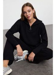 Trendyol 2-częściowy zestaw w kolorze czarnym rozmiar: S. Czarne swetry Trendyol, s, bez wzorów, bez ramiączek. Za 140.53 zł.