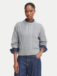 Tommy Hilfiger Sweter WW0WW51396 Szary jasny Regular Fit. Szare swetry TOMMY HILFIGER, l, bez wzorów, z syntetyku, bez ramiączek. Za 699.99 zł.