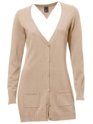 Heine Kardigan w kolorze beżowym rozmiar: 36. Brązowe kardigany Heine, bez wzorów, z bawełny. Za 66.47 zł.