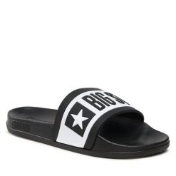 Klapki Big Star Shoes. Czarne klapki BIG STAR SHOES, bez wzorów, bez obcasa. Za 89.99 zł.