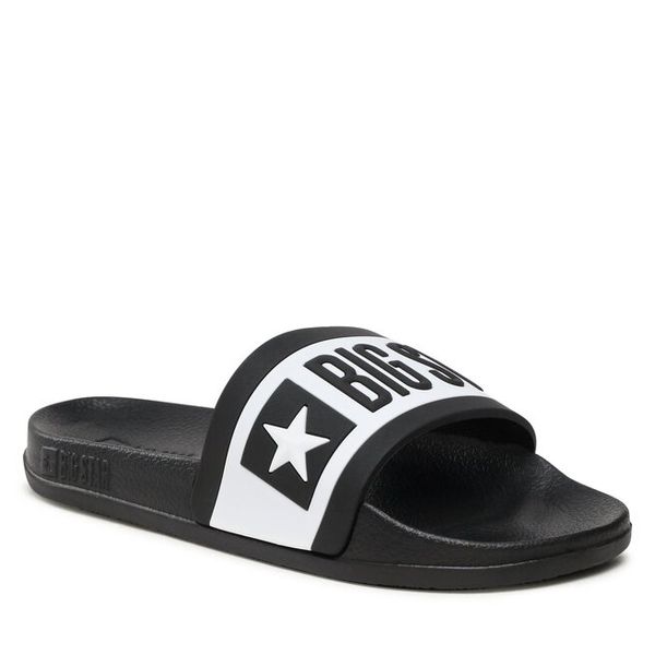Klapki Big Star Shoes. Czarne klapki BIG STAR SHOES, bez wzorów, bez obcasa. Za 89.99 zł.