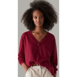 Bluza oversize z guzikami - Różowy. Czerwone bluzy Mohito, l, bez wzorów, bez kaptura. Za 79.99 zł.