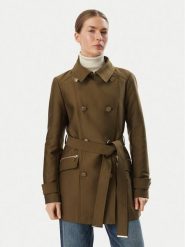 Morgan Trencz 241-GLADIA Khaki Regular Fit. Brązowe płaszcze Morgan, bez wzorów, z syntetyku, bez kaptura. Za 644.99 zł.
