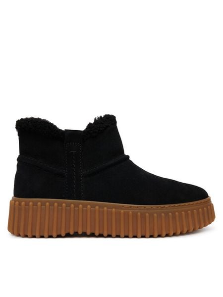 Clarks Botki Torhill Warm 26320239 Czarny. Czarne botki Clarks, bez wzorów, ze skóry, bez obcasa, na płaskiej podeszwie, bez zapięcia. Za 519.99 zł.