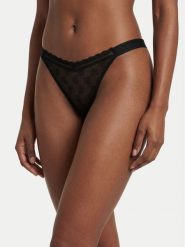 HUGO Stringi 50557225 Czarny. Czarne stringi Hugo, bez wzorów, z syntetyku. Za 129.99 zł.