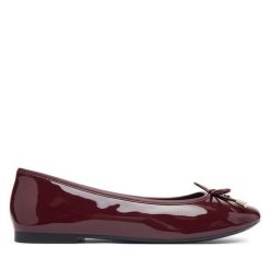 Baleriny Tommy Hilfiger. Czerwone baleriny TOMMY HILFIGER, bez wzorów, bez obcasa. Za 409.99 zł.