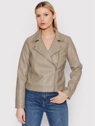 JJXX Kurtka z imitacji skóry Gail 12206262 Szary Regular Fit. Szare kurtki JJXX, m, bez wzorów, ze skóry, bez kaptura. Za 159.99 zł.