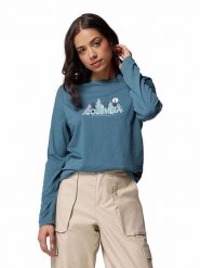 Columbia Koszulka w kolorze błękitnym rozmiar: XS. Niebieskie bluzki Columbia, xs, bez wzorów, bez kołnierzyka, bez ramiączek. Za 51.95 zł.