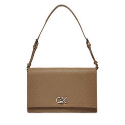 Torebka Calvin Klein. Brązowe torebki klasyczne Calvin Klein, bez wzorów, bez dodatków. Za 289.99 zł.
