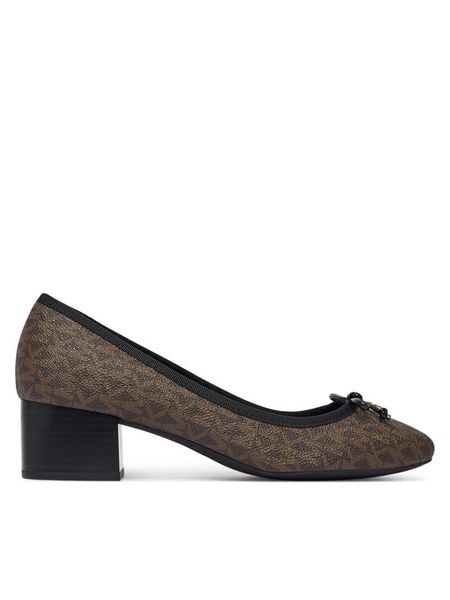 MICHAEL Michael Kors Półbuty 40T6PIMP1B Brązowy. Brązowe czółenka MICHAEL Michael Kors, bez wzorów, ze skóry, bez obcasa, na obcasie, bez zapięcia. Za 679.99 zł.