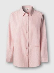 Pepe Jeans Koszula "Bernany" w kolorze jasnoróżowo-białym rozmiar: XS. Białe koszule Pepe Jeans, xs, bez wzorów, z jeansu, bez kołnierzyka, bez ramiączek. Za 173.99 zł.