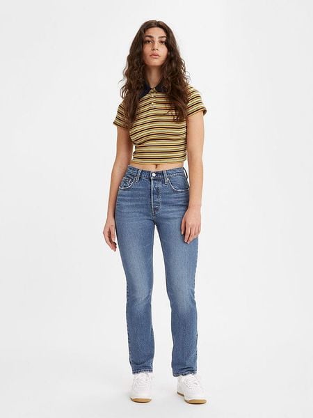 Levi's Dżinsy "501" - Regular fit - w kolorze niebieskim rozmiar: W30/L32. Niebieskie jeansy Levi's®, l, z aplikacjami, z podwyższonym stanem. Za 189.95 zł.
