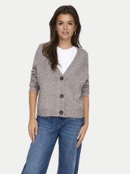 ONLY Kardigan Zoey 15332549 Beżowy Regular Fit. Brązowe kardigany Only, xl, bez wzorów, z syntetyku. Za 159.99 zł.