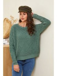 Soft Cashmere Sweter w kolorze zielonym rozmiar: 38/40. Zielone swetry Soft Cashmere, z aplikacjami, bez ramiączek. Za 132.05 zł.