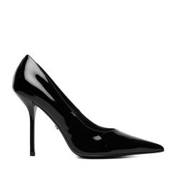 Szpilki Gino Rossi. Czarne szpilki Gino Rossi, bez wzorów, bez obcasa, na szpilce, bez zapięcia. Za 299.99 zł.