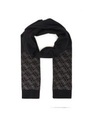 Guess Szalik W5BZ21 Z2NQ2 Czarny. Czarne rękawiczki Guess, z aplikacjami, z materiału. Za 299.99 zł.