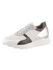 Heine Skórzane sneakersy w kolorze oliwkowo-białym rozmiar: 37. Białe trampki Heine, bez wzorów, ze skóry, bez zapięcia. Za 170.47 zł.